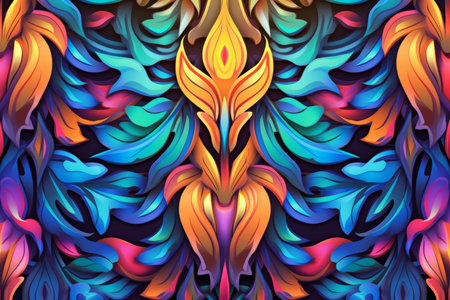 a colorful abstract design with many different colorsの素材