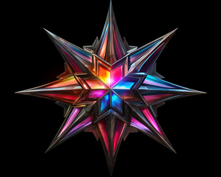 a colorful star with many different colors on itの素材