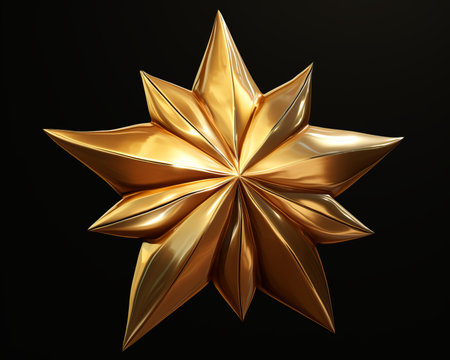 a golden star on a black backgroundの素材