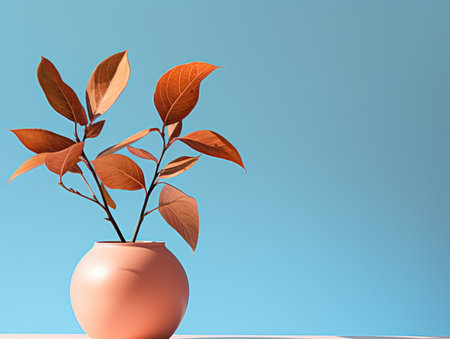 a vase with a plant in itの素材