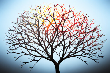 an illustration of a tree with no leavesの素材