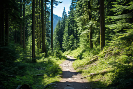 a trail in the woodsの素材