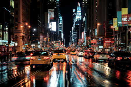 new york city at nightの素材