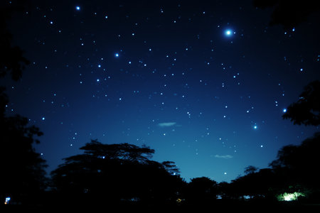 the night sky is filled with stars in the skyの素材