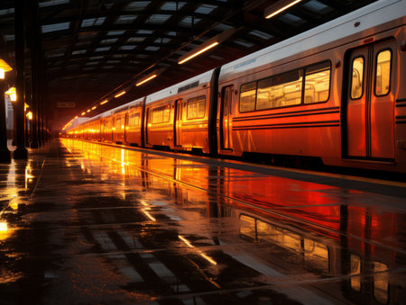 the train is on the tracksの素材
