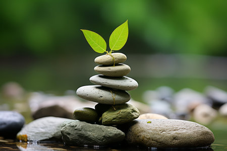 a pile of rocks stacked on top of each otherの素材