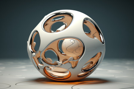 a 3d rendering of an egg shaped objectの素材