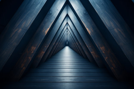 a dark tunnel with a light at the endの素材