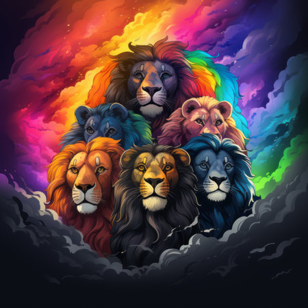 world animal day hand drawn graphic illustration abstract background colorful designの素材