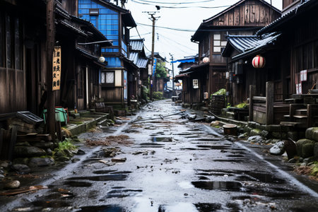 the road is wetの素材