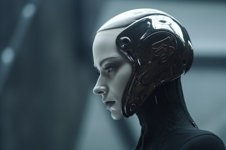 an image of a woman in a futuristic outfitの素材