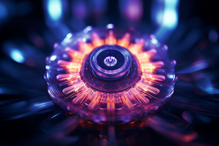 a close up of an electric light bulbの素材