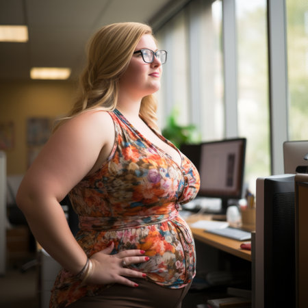 a woman wearing a floral topの素材
