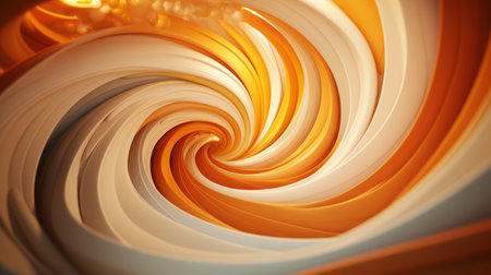 a swirl of orange and white swirlsの素材