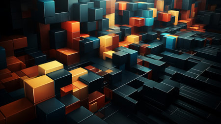 abstract decorative background 3d rendered wallpaper sleek designの素材