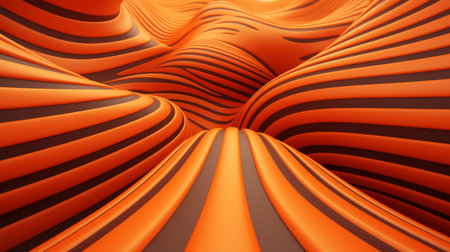 an orange and black striped abstract backgroundの素材