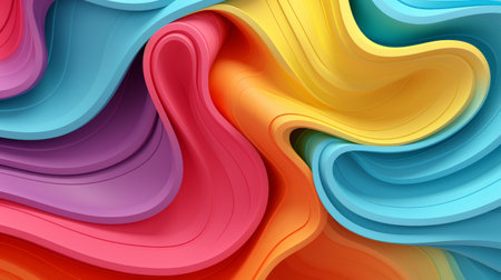 colorful abstract background with wavy linesの素材