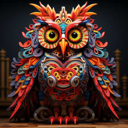 an owl made out of gears and gearsの素材