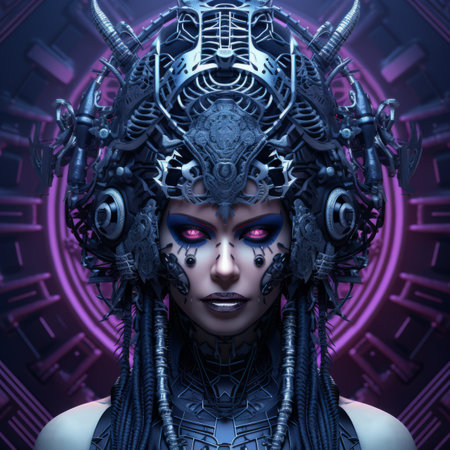 an image of a woman in a futuristic costumeの素材