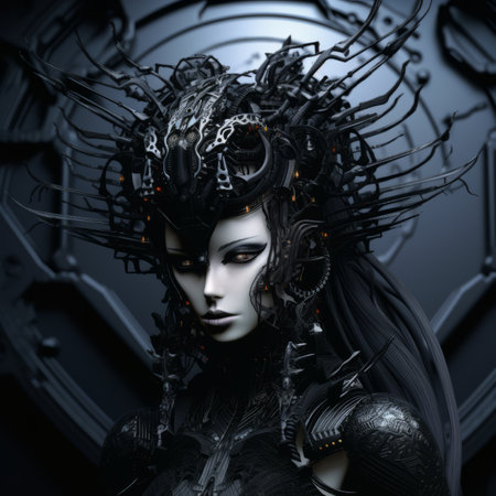 an image of a woman in a futuristic outfitの素材