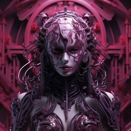 an image of a woman in a futuristic costumeの素材