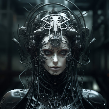 an image of a woman in a futuristic outfitの素材