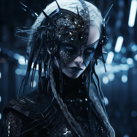 an image of a woman in a futuristic costumeの素材