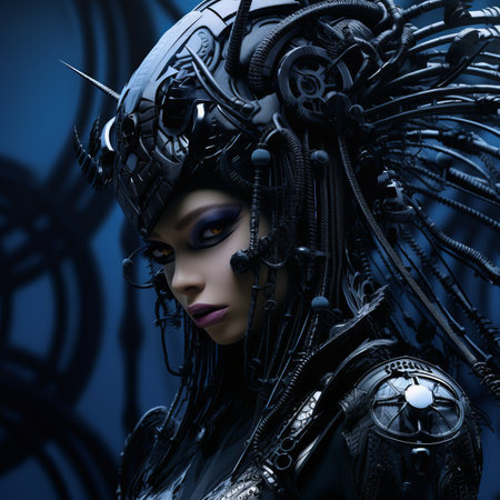 an image of a woman in a futuristic costumeの素材
