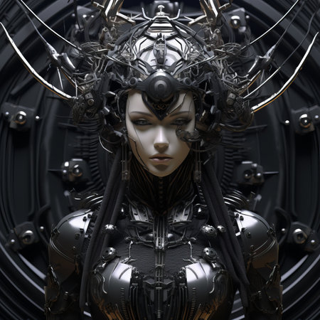an image of a woman in a futuristic outfitの素材