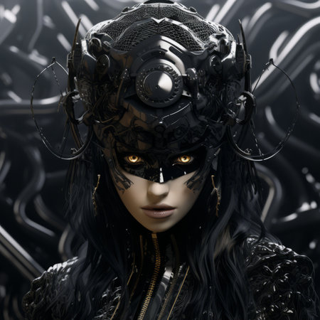 an image of a woman in a futuristic outfitの素材