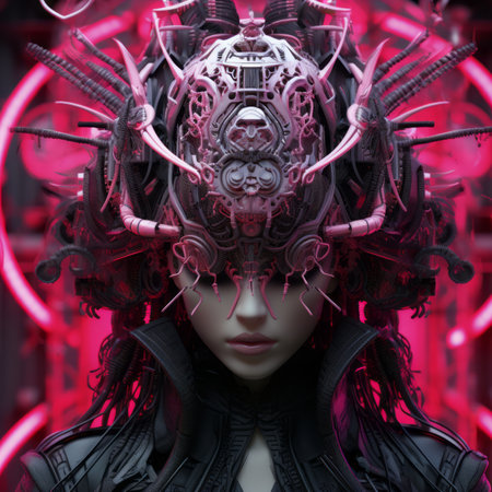 an image of a woman in a futuristic outfitの素材
