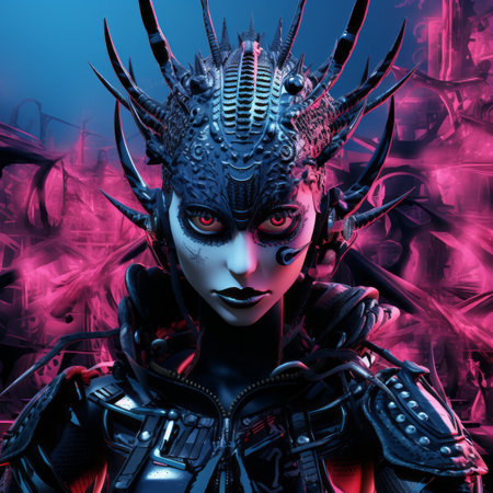 an image of a woman in a futuristic outfitの素材