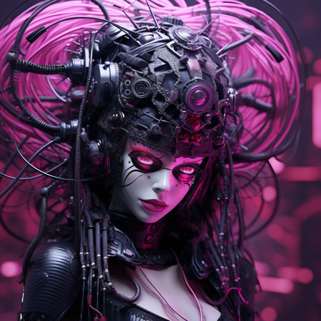 an image of a woman in a futuristic outfitの素材