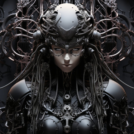 an image of a woman in a futuristic outfitの素材