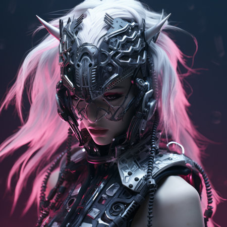 an image of a woman in a futuristic outfitの素材