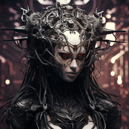 an image of a woman in a futuristic outfitの素材
