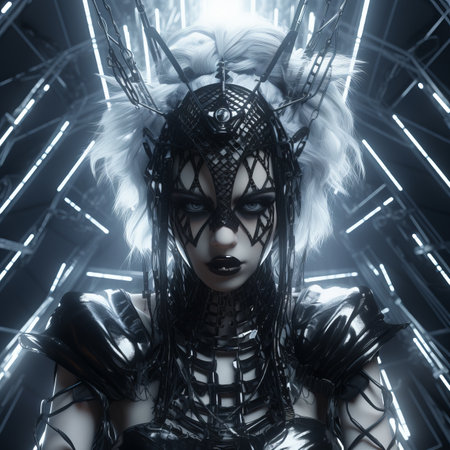 an image of a woman in a futuristic settingの素材