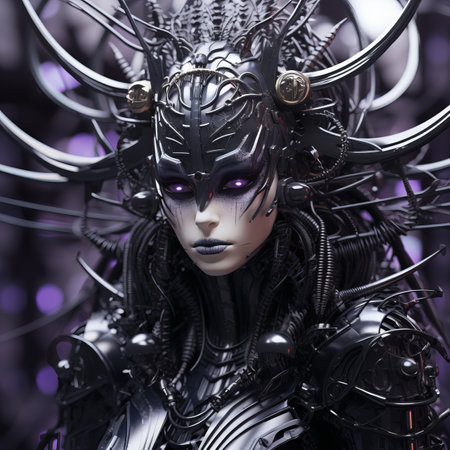 an image of a woman in a futuristic outfitの素材
