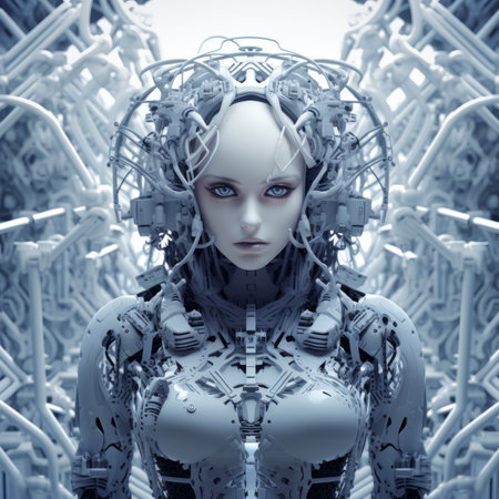 an image of a woman in a futuristic settingの素材