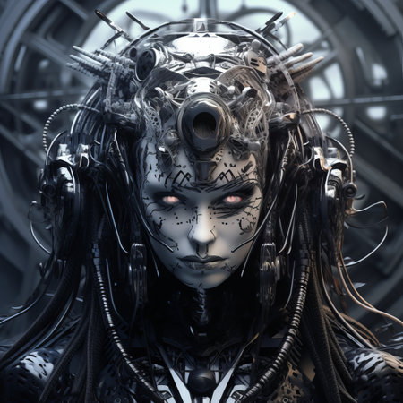 an image of a woman in a futuristic suitの素材
