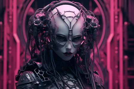 an image of a woman in a sci - fi costumeの素材