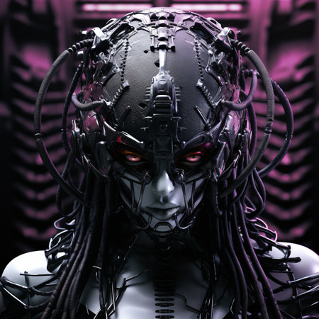 an image of a woman in a futuristic suitの素材