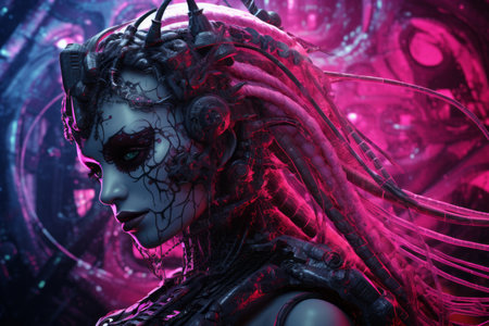 an image of a woman in a sci - fi styleの素材