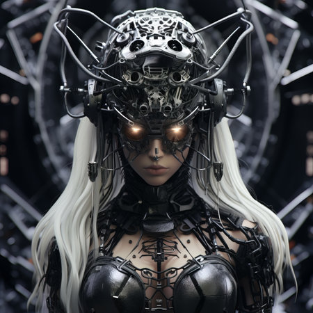 an image of a woman in a futuristic suitの素材