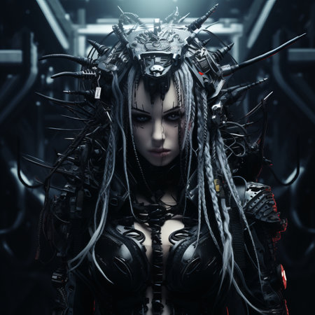 an image of a woman with long dreadlocksの素材