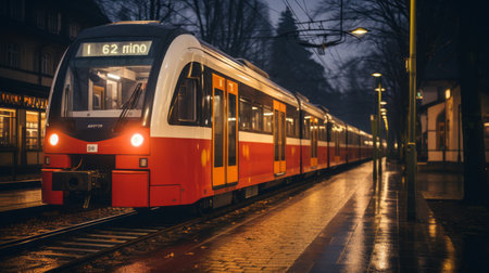 a red and white trainの素材