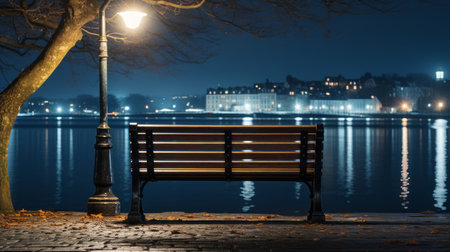 the bench is on the groundの素材