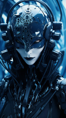 an image of a woman in a futuristic suitの素材