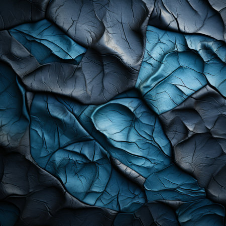 a blue and black background with cracks in itの素材
