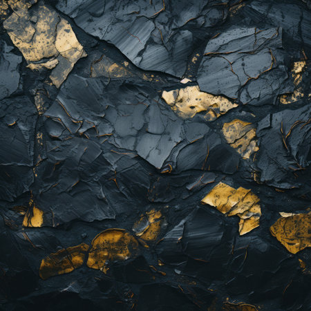 a black and gold background with cracked paintの素材